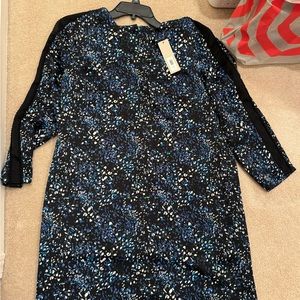 Blue long sleeved dress from banana republic new with tags